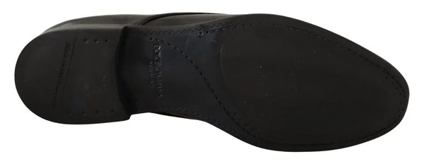 Schwarzes Leder Derby Kleid Formelle Schuhe