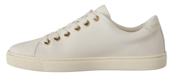 Weiß Leder Gold Rot Herz Turnschuhe Schuhe
