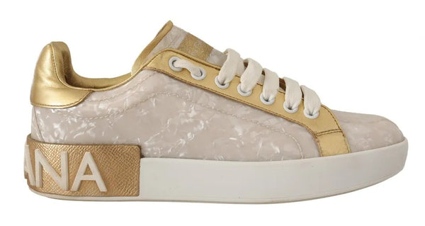 Weiß Portofino Mutter der Perle Turnschuhe Freizeitschuhe