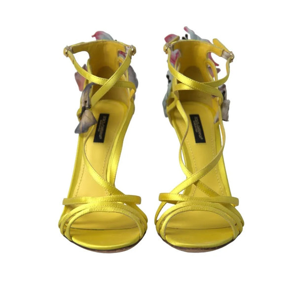 Gelbe Schmetterling Applique Sandalen Schuhe