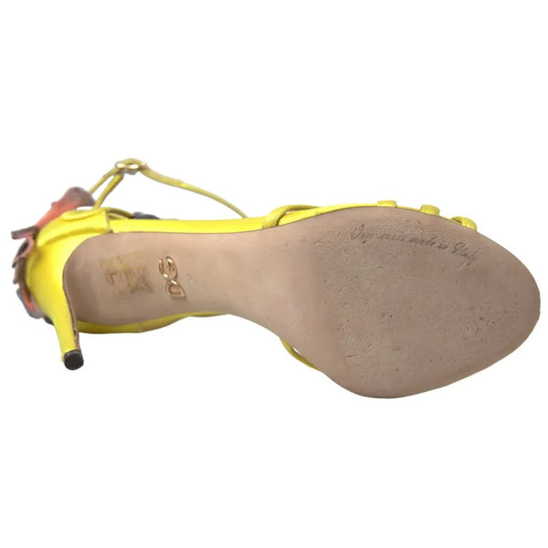 Gelbe Schmetterling Applique Sandalen Schuhe