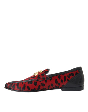 Rot Schwarz Leopard DG Loafers Formelle Männer Schuhe