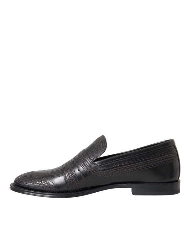 Schwarz Braun Leder Loafer Männer Kleid Schuhe