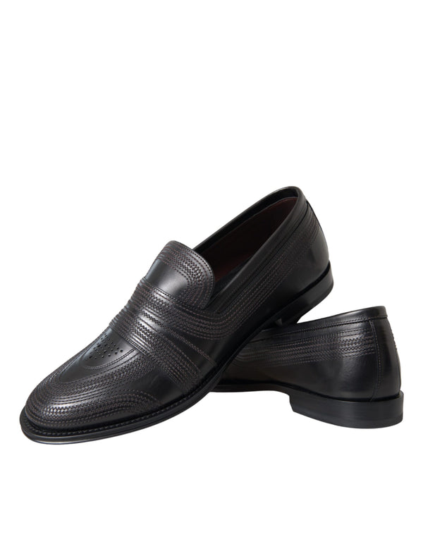 Schwarz Braun Leder Loafer Männer Kleid Schuhe