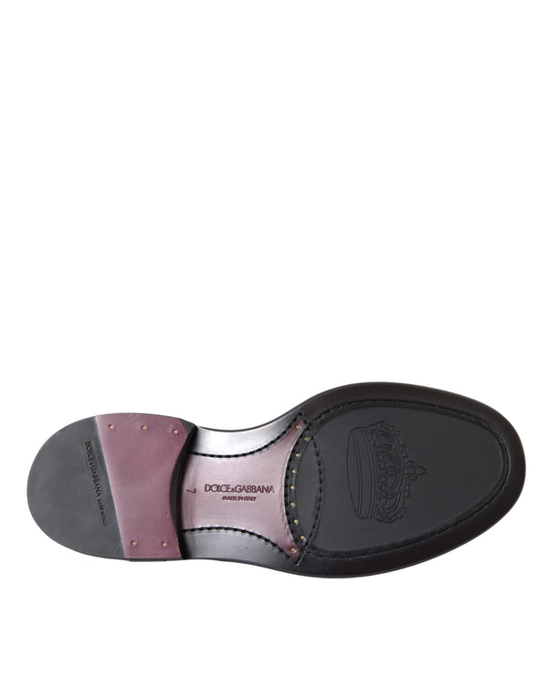 Schwarzes Leder Oxford Wingtip Formale Männer Schuhe