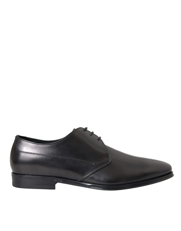 Schwarz Leder Derby Formal Kleid Männer Schuhe