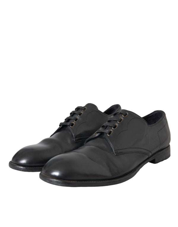 Schwarz Leder Derby Formal Kleid Männer Schuhe