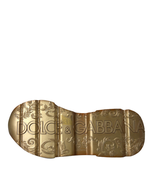 Weiß Gold DAYMASTER Leder Turnschuhe Schuhe