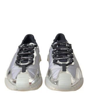 Silber Schwarz Nylon NS1 Low Top Sneakers Männer Schuhe