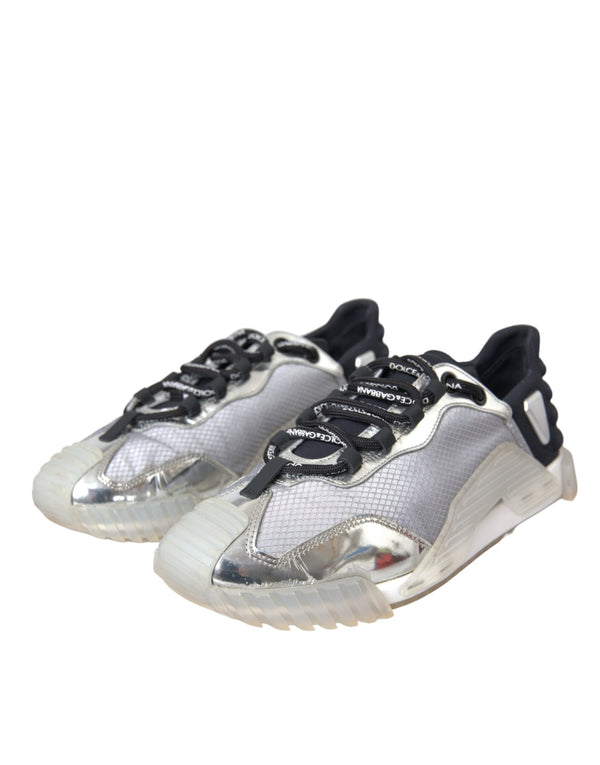 Silber Schwarz Nylon NS1 Low Top Sneakers Männer Schuhe