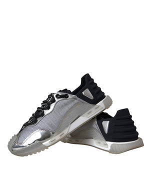 Silber Schwarz Nylon NS1 Low Top Sneakers Männer Schuhe
