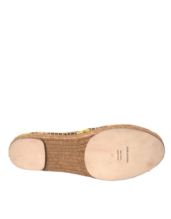 Multicolor Zitrone Slip On Espadrilles Schuhe