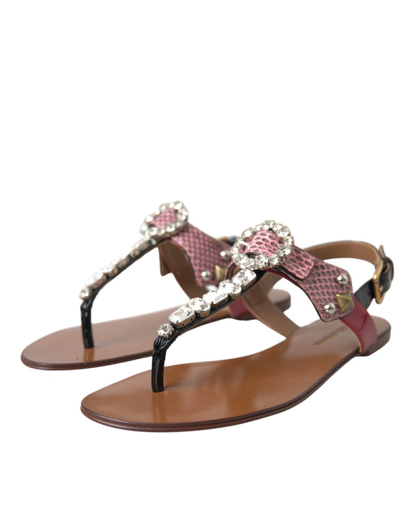 Multicolor Kristall Sandalen Flip Flops Schuhe