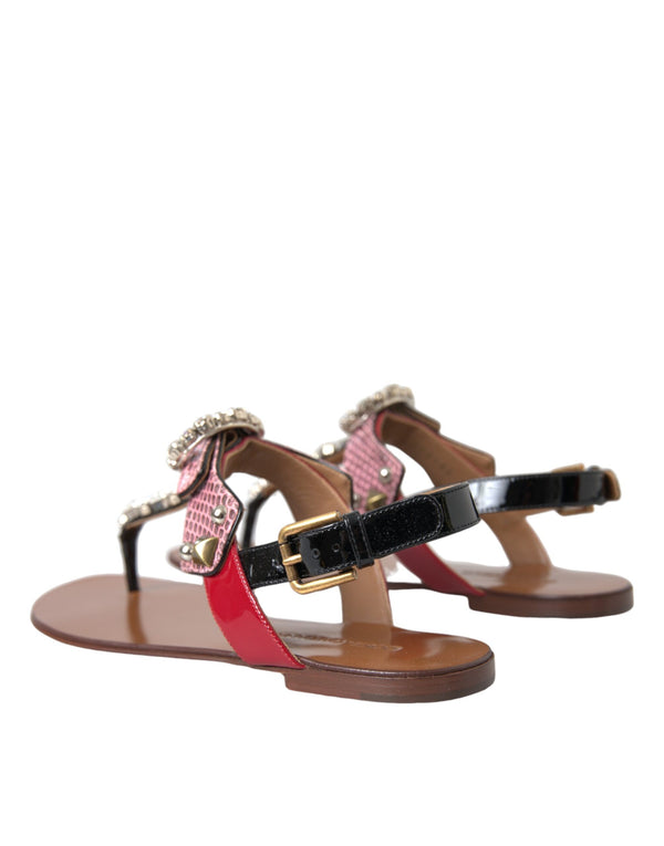 Multicolor Kristall Sandalen Flip Flops Schuhe