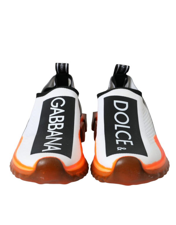 Schwarz Weiß Orange Slip On Sorrento Turnschuhe Schuhe