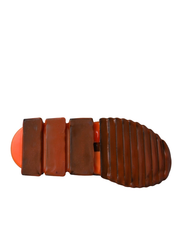 Schwarz Weiß Orange Slip On Sorrento Turnschuhe Schuhe