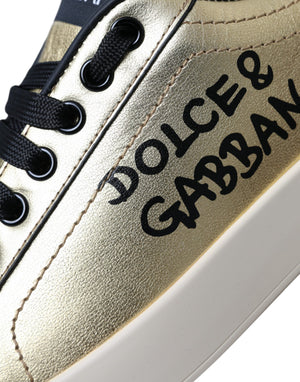 Gold Portofino Kalbsleder Sneakers Frauen Schuhe