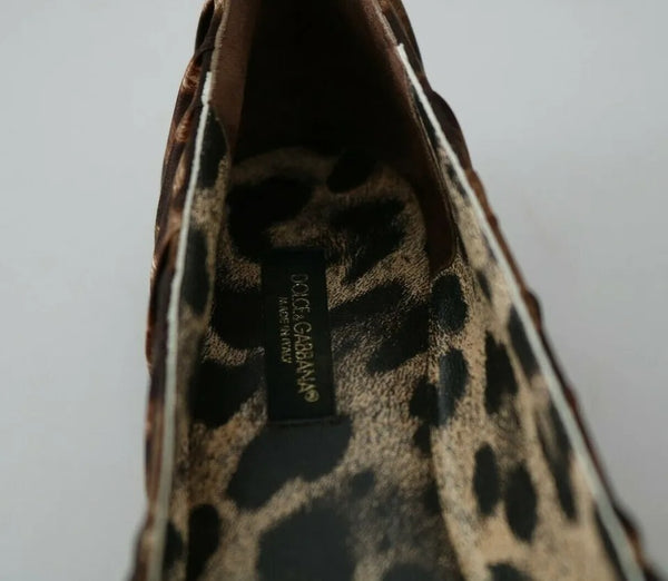 Braun Leopard Seide Ballerina Flats Schuhe