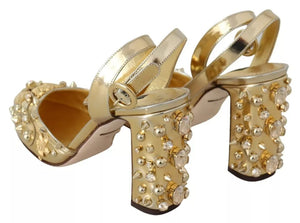 Gold Nieten Vally Slingback Sandalen Schuhe