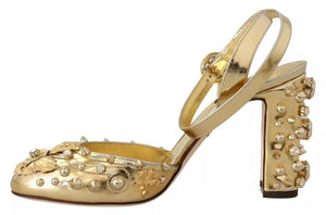 Gold Nieten Vally Slingback Sandalen Schuhe