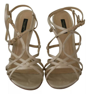 Gold Seide Knöchel Strap Heels Sandalen Schuhe