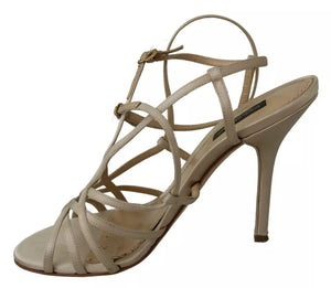 Gold Seide Knöchel Strap Heels Sandalen Schuhe
