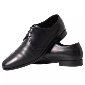 Schwarz Leder Derby Formal Kleid Männer Schuhe