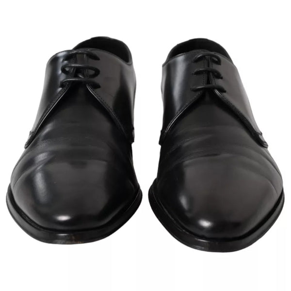 Schwarz Leder Derby Formal Kleid Männer Schuhe