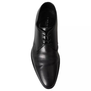 Schwarz Leder Derby Formal Kleid Männer Schuhe