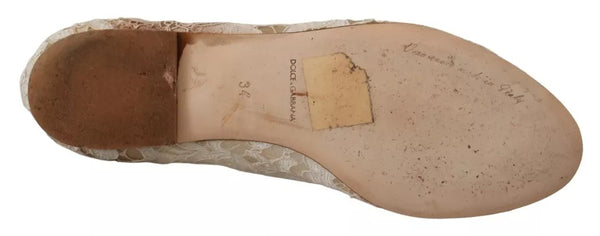 Beige Spitze Kristall Ballett Flats Loafers Schuhe