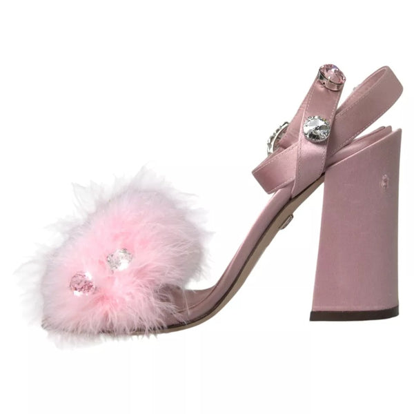 Rosa Türkei Feder Kristall Sandalen Schuhe