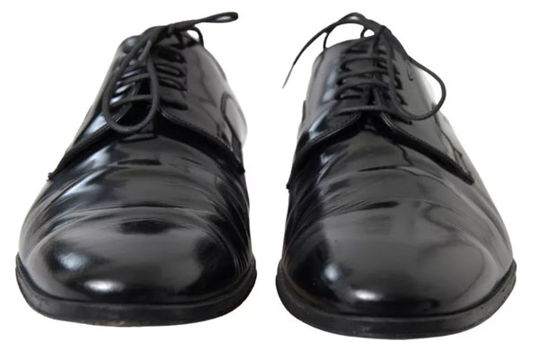 Formelle Anzugschuhe aus poliertem Leder, schwarz