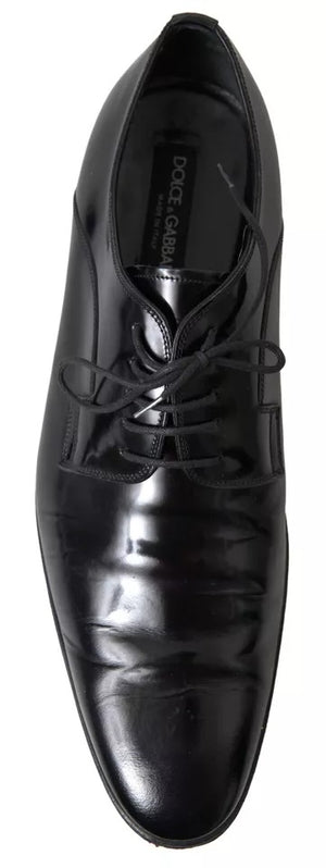 Formelle Anzugschuhe aus poliertem Leder, schwarz
