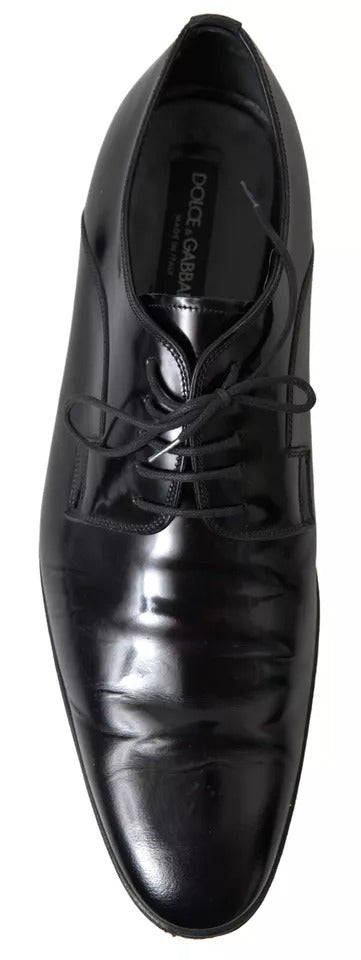 Formelle Anzugschuhe aus poliertem Leder, schwarz