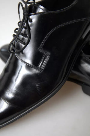 Formelle Anzugschuhe aus poliertem Leder, schwarz