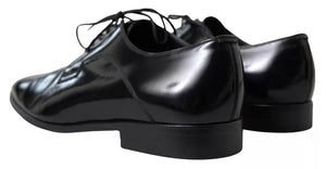 Formelle Anzugschuhe aus poliertem Leder, schwarz