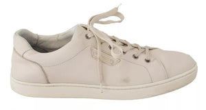Weiß Casual Leder Logo Männer Turnschuhe Schuhe