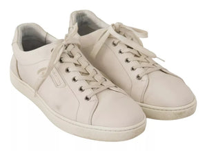 Weiß Casual Leder Logo Männer Turnschuhe Schuhe