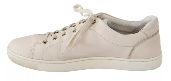 Weiß Casual Leder Logo Männer Turnschuhe Schuhe