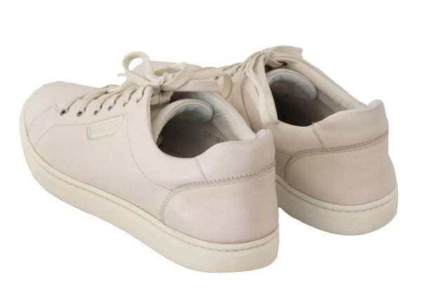 Weiß Casual Leder Logo Männer Turnschuhe Schuhe