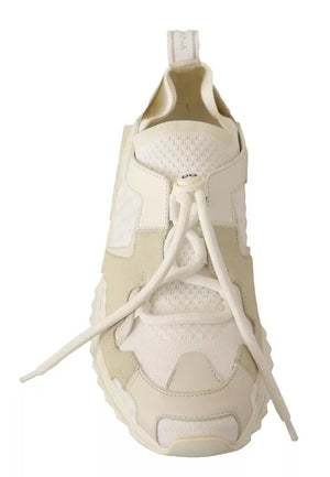 Weiß Stoff Wildleder Sorrento Lace Up Turnschuhe Schuhe
