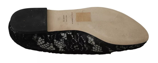 Schwarz Floral Spitze Loafers Flats Schuhe