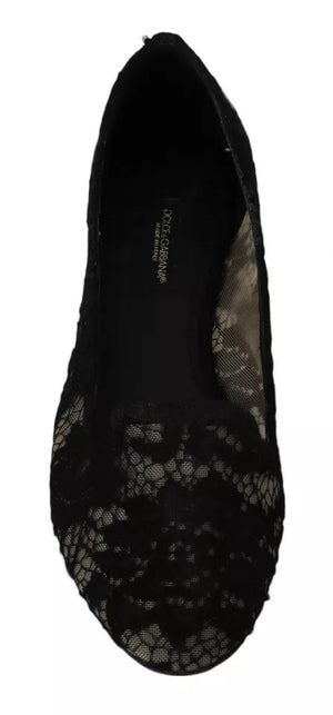 Schwarz Floral Spitze Loafers Flats Schuhe