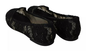 Schwarz Floral Spitze Loafers Flats Schuhe