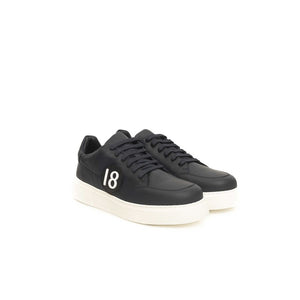 Blaues Rindsleder Herren Sneaker