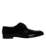 Schwarzes Kalbsleder Derby Herren Anzugschuhe