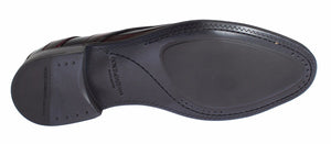 Schwarz Bordeaux Leder Kleid Formelle Schuhe