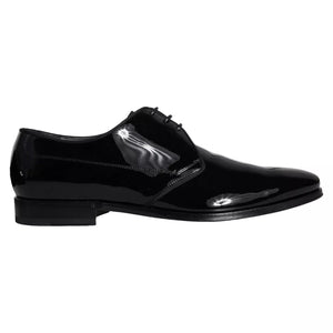 Schwarzes Kalbsleder Derby Herren Anzugschuhe