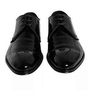 Schwarzes Kalbsleder Derby Herren Anzugschuhe