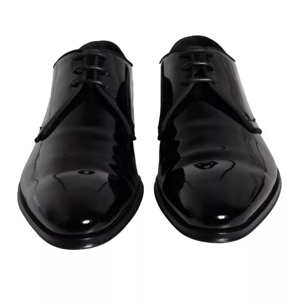 Schwarzes Kalbsleder Derby Herren Anzugschuhe